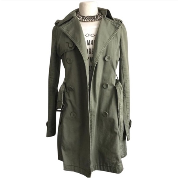 American Eagle Outfitters Jackets & Blazers - American Eagle Army Green Trench Coat